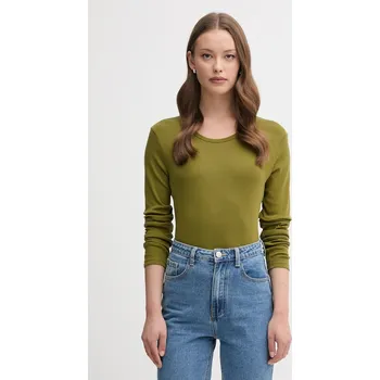 Pánské tričko Bavlněné tričko s dlouhým rukávem United Colors of Benetton růžová barva, 3GA2E16F9 91X, vel. XS