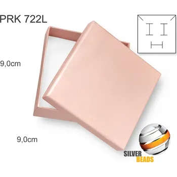 Dárková krabička Krabička na šperky. Materiál papír . Ozn. PRK 722L. Velikost 9x9cm. Barva sv. Růžová