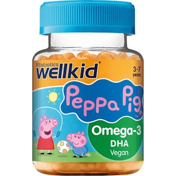 Fitness strava Vitabiotics Wellkid Peppa Pig Omega-3 DHA 30 gummies Příchuť: pomeranč
