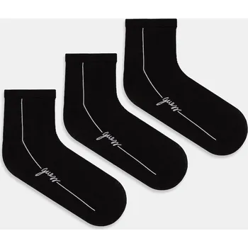 Pánské ponožky Ponožky Guess 3-pack dámské, černá barva, O4YG06 KBZU0 O4YG06.KBZU0 99X, vel. 35-38