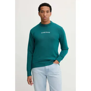 Pánský svetr Bavlněný svetr Guess Jeans šedá barva, M4BR31 Z3HM1 M4BR31.Z3HM1 67X, vel. L