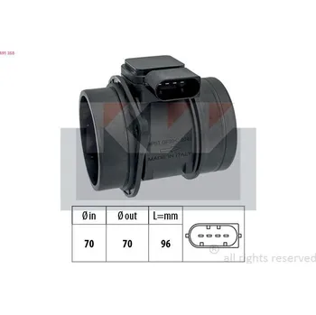 Čidlo automobilu Snímač množství protékajícího vzduchu KW 491 358