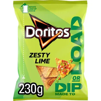 Chips Doritos tortillové kukuřičné chipsy s příchutí pikantní limetky 230 g