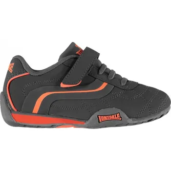 Chlapecké tenisky Lonsdale Camden Trainers Childrens Charcoal/Orange 2 (34)