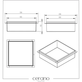 Koupelnový nábytek CERANO - Zápustná polička do obkladu - bílá matná - 30x30x10 cm