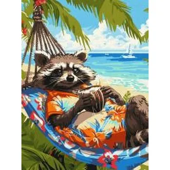 Set školních potřeb Malowanie po numerach - Tropikalne wakacje 30x40cm