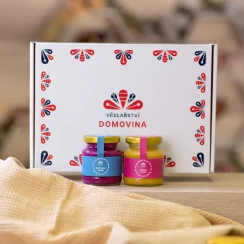 Včelařství Domovina Tropikáno dárkové balení 2x170 g ochucené medy Design: Domovina