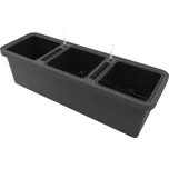 PLASTIA Samozavlažovací truhlík PLASTIA BERBERIS TRIO 117x39x35 antracit