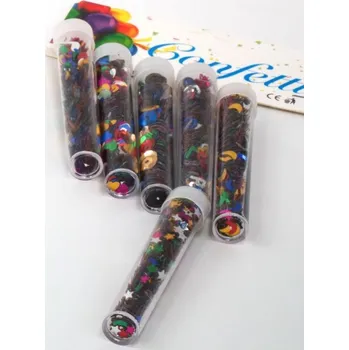 Konfeta Dekorační konfety v tubičkách mix 6 druhů