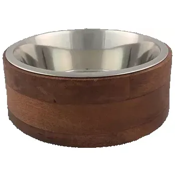 Miska pro psa Miska Dog Fantasy nerez v dřevě, rovná 1730ml