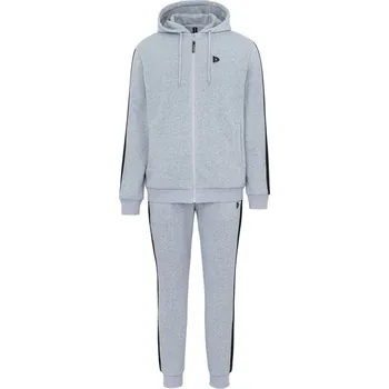 Donnay Fleece Tracksuit Mens Grey/Black 2X Large