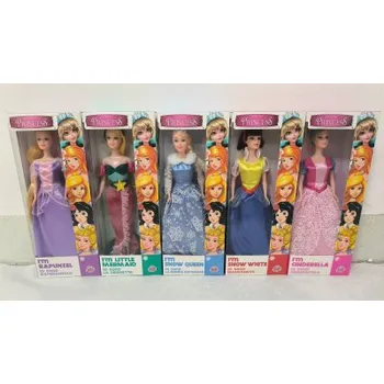 Panenka 30 cm Princezny - Popelka modré šaty