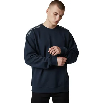 Pánská mikina Tovta Pánská modrá nadměrná zateplená mikina přes hlavu ROBIN Barva: Modrá, Velikost: 7XL