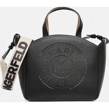 Kabelka Kožená kabelka Karl Lagerfeld K/CIRCLE A1W30058 černá 99X, vel. ONE SIZE