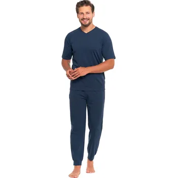 Pánské pyžamo Pánské pyžamo Moraj PDM4100-007 Barva: Modrá - tmavě, Velikost: M