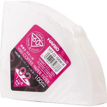 Moka konvice Hario papírové filtry na Drip V60-02 100 ks