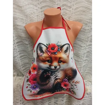 Nákupní taška Zástěrka dětská z kočárkoviny - 40 x 43 cm - liška1