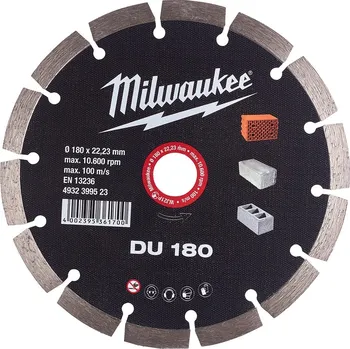 Brusný kotouč MILWAUKEE Diamantový kotouč DU 180 × 22,2 mm