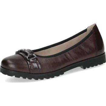 Dámské baleríny Dámské kožené baleríny CAPRICE ve vínové barvě 9-22153-45 551 bordeaux comb. Velikost: 40