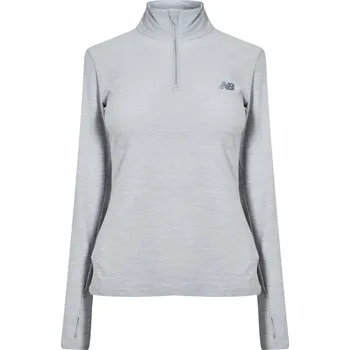Dámská mikina New Balance Running Space Dye Quarter Zip Grey 14 (L)