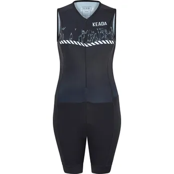 Neoprenové oblečení KEADA SPORTS Dámský triatlonový oblek bez rukávů - Signal One L BÍLÁ|ČERNÁ
