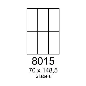 Speciální papír Etikety Ray Film 70x148.5 6ks bílá R01000517A 100ks