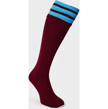 Pánské ponožky Mitre Adults Football Socks Maroon/Sky Mens 7-11