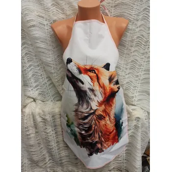 Nákupní taška Zástěra větší z kočárkoviny - 49 x 64 cm - liška1