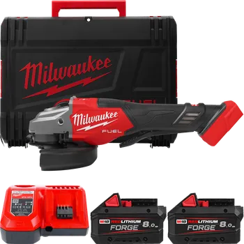 úhlová bruska MILWAUKEE M18FHSAG125XPDB2-802X M18 FUEL 125 mm úhlová bruska s lopatkovým spínačem 2.GEN 4933493418