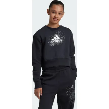 Dámská mikina ADIDAS Mikina Glam Crew Kids 10 LET ČERNÁ