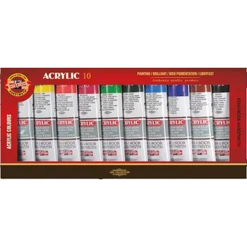 Speciální výtvarná barva Souprava akrylových barev Koh-i-noor 10x40ml 016270400000