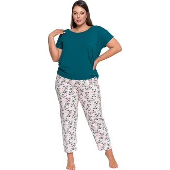 Dámská móda Dámské pyžamo Moraj PDD3700-015 Barva: Zelená, Velikost: 3XL