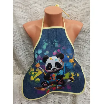 Nákupní taška Zástěrka dětská z kočárkoviny - 40 x 43 cm - panda