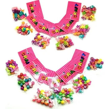 Dětské navlékací korálky Dekorační KORÁLKY barevný MIX