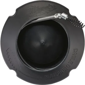 čistič potrubí MILWAUKEE Spirála O 6 mm × 7,6 m s konc. na kloubu a bubnem 48532584