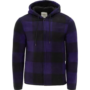 Pánská casual bunda Lee Cooper Zip Mens Sherpa Jacket Purple S