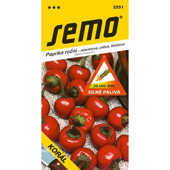 Semeno Semo Semo Paprika pálivá KORÁL - třešňová , silně pálivá, SHU 30 000