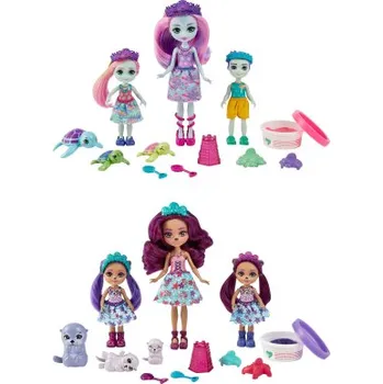 Enchantimals mořské království rodinka s doplňky - želvy