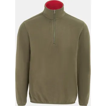 Pánská casual bunda Donnay Quarter Zip Fleece Jacket Mens Green L