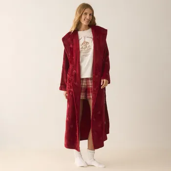 Dámské šaty Reserved - Župan s vázáním v pase - červená - 958EX-33X - 958EX-33X-M