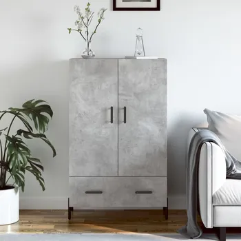 Příborník do zásuvky Nábytek XL Skříň highboard betonově šedá 69,5x31x115 cm kompozitní dřevo 828248