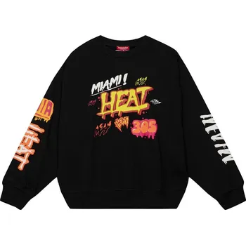 Dámská mikina wmns mitchell & ness nba slap sticker lt miami heat crew Velikost oblečení: L