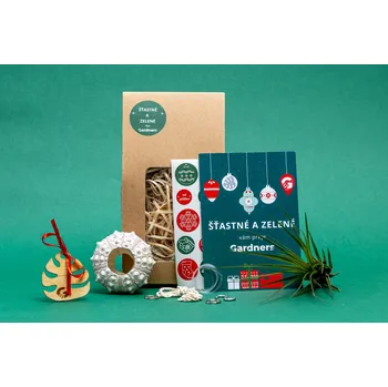 Gardners Vánoční dárková sada - Medusa "Vyrob si sám" Sputnik s Tillandsií Melanocrater Tillandsie, kykatka