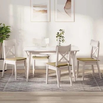 Polštáře na sedadla 4 pcs Šedozelená 40 x 40 x 3 cm