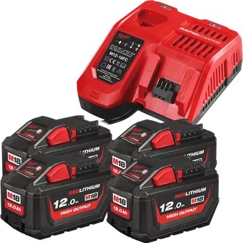MILWAUKEE NRG Sada akumulátorů, 4 x 12Ah
