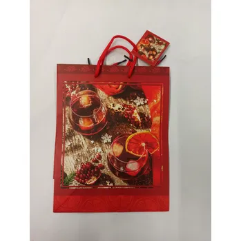 Dárková taška Dárková taška - 18x23x10 cm - Vánoční - Vánoční punč