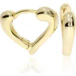 Zlatnictví Helios Pozlacené stříbrné náušnice srdíčka
