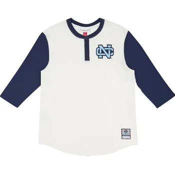 Pánské tričko Mitchell & Ness North Carolina Tar Heels Henley Tee Velikost oblečení: M