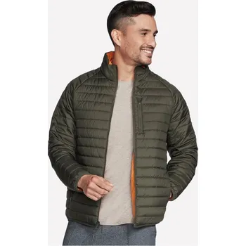 Pánská casual bunda Skechers Goshield Altitude Reversible Softshell Jacket Brown/Olive Small