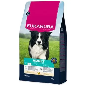 Krmivo pro psa EUKANUBA Adult Medium rich in fresh chicken 15 kg
